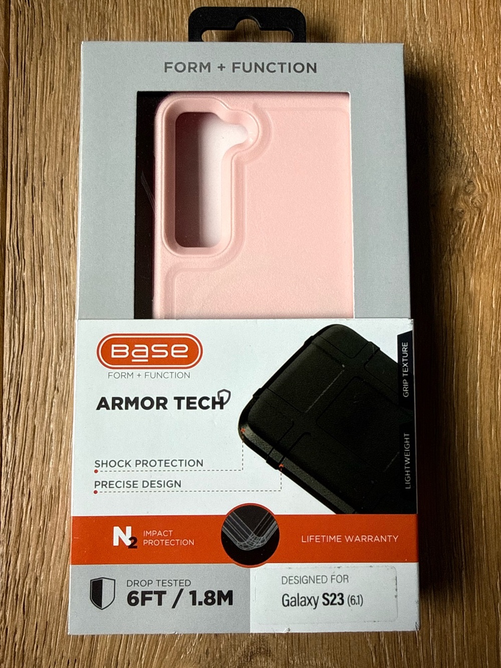 New Base Armor Tech Galaxy S23 6.1” Pink peach color